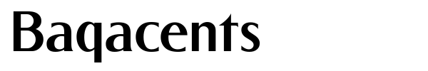 Baqacents font preview